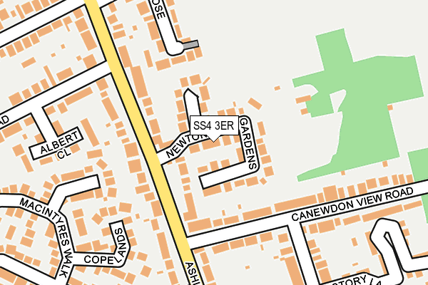 SS4 3ER map - OS OpenMap – Local (Ordnance Survey)