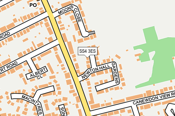 SS4 3ES map - OS OpenMap – Local (Ordnance Survey)