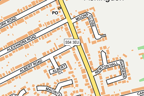 SS4 3EU map - OS OpenMap – Local (Ordnance Survey)