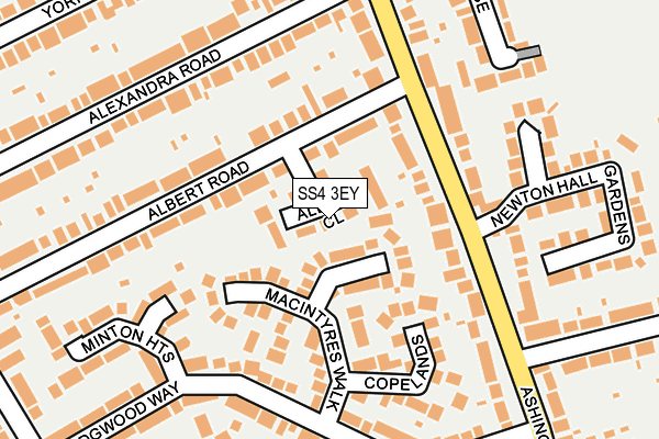 SS4 3EY map - OS OpenMap – Local (Ordnance Survey)