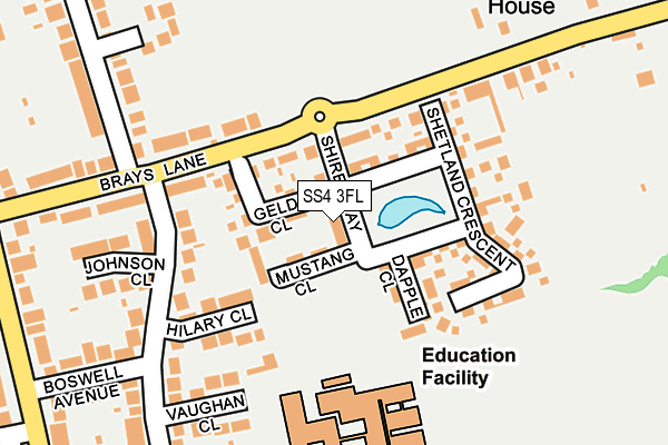 SS4 3FL map - OS OpenMap – Local (Ordnance Survey)