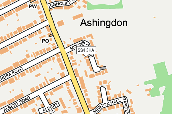 SS4 3HA map - OS OpenMap – Local (Ordnance Survey)