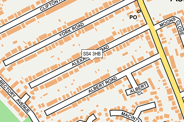 SS4 3HB map - OS OpenMap – Local (Ordnance Survey)