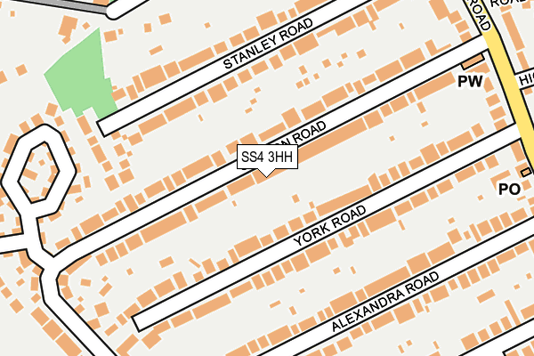 SS4 3HH map - OS OpenMap – Local (Ordnance Survey)
