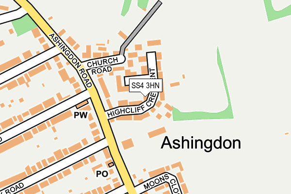 SS4 3HN map - OS OpenMap – Local (Ordnance Survey)