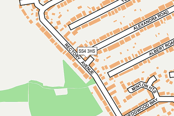 SS4 3HS map - OS OpenMap – Local (Ordnance Survey)