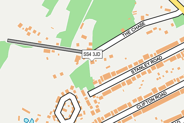 SS4 3JD map - OS OpenMap – Local (Ordnance Survey)