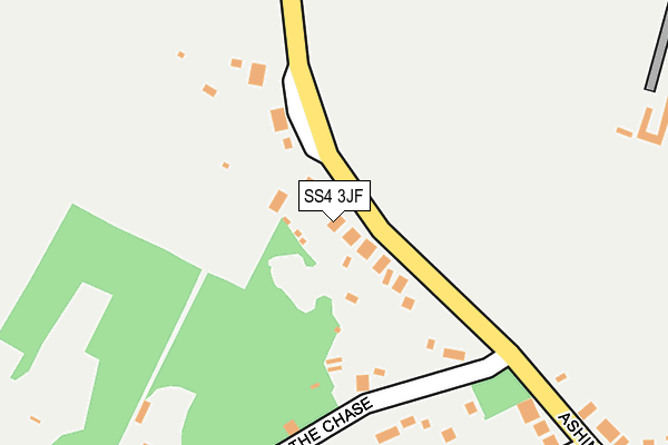 SS4 3JF map - OS OpenMap – Local (Ordnance Survey)