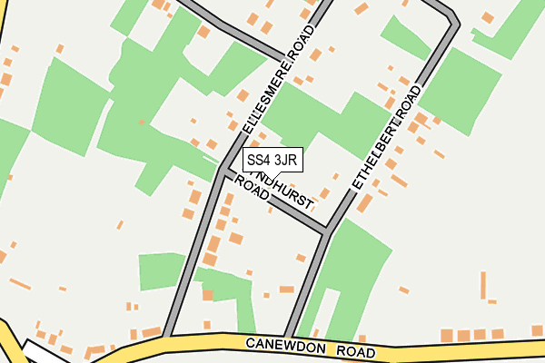 SS4 3JR map - OS OpenMap – Local (Ordnance Survey)