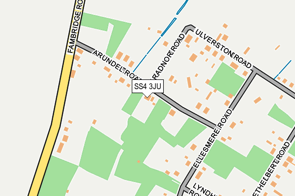 SS4 3JU map - OS OpenMap – Local (Ordnance Survey)