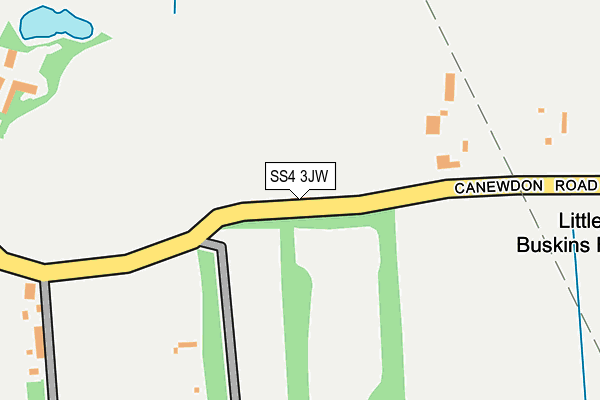 SS4 3JW map - OS OpenMap – Local (Ordnance Survey)