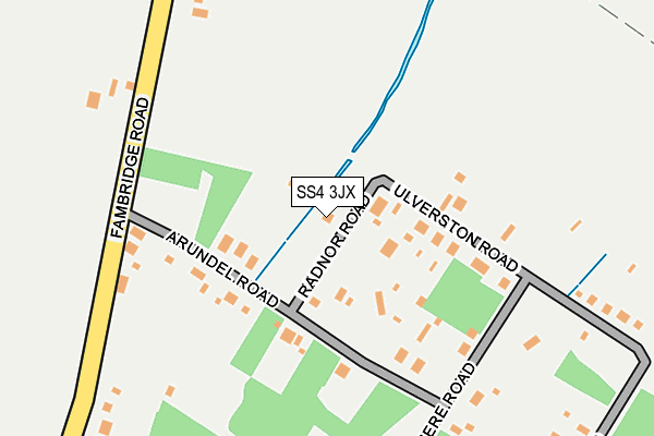 SS4 3JX map - OS OpenMap – Local (Ordnance Survey)