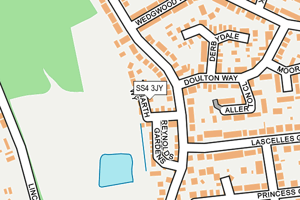 SS4 3JY map - OS OpenMap – Local (Ordnance Survey)