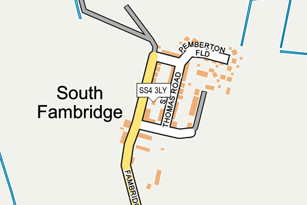 SS4 3LY map - OS OpenMap – Local (Ordnance Survey)