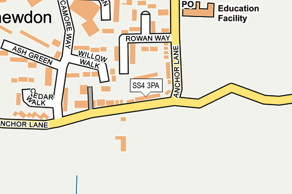 SS4 3PA map - OS OpenMap – Local (Ordnance Survey)