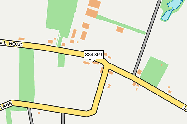 SS4 3PJ map - OS OpenMap – Local (Ordnance Survey)