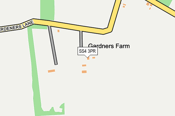 SS4 3PR map - OS OpenMap – Local (Ordnance Survey)