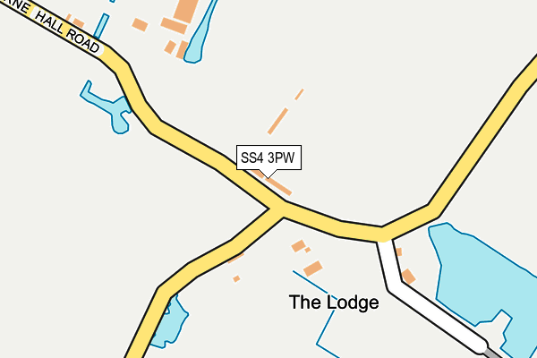 SS4 3PW map - OS OpenMap – Local (Ordnance Survey)