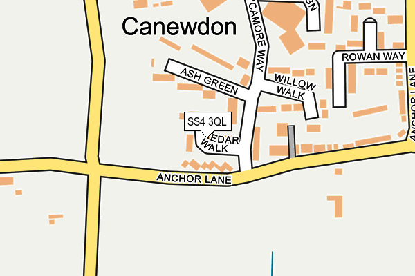 SS4 3QL map - OS OpenMap – Local (Ordnance Survey)