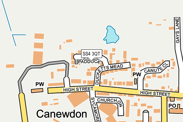 SS4 3QT map - OS OpenMap – Local (Ordnance Survey)