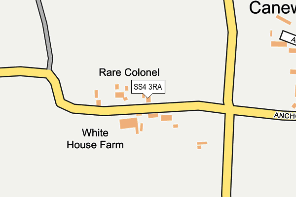 SS4 3RA map - OS OpenMap – Local (Ordnance Survey)