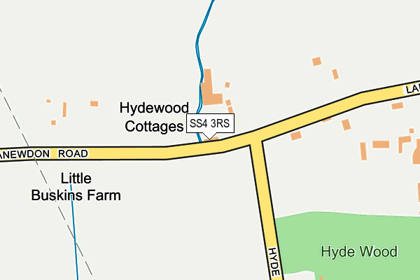 SS4 3RS map - OS OpenMap – Local (Ordnance Survey)