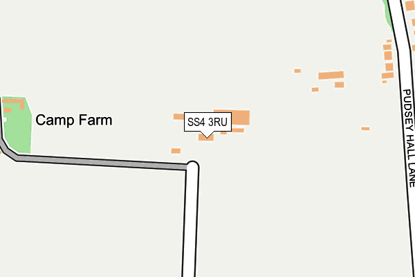 SS4 3RU map - OS OpenMap – Local (Ordnance Survey)