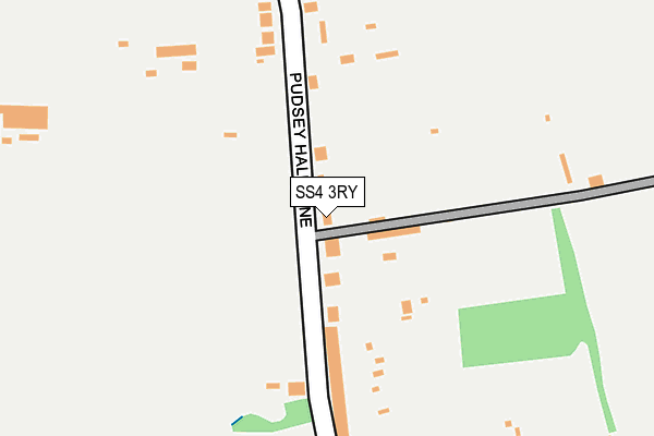 SS4 3RY map - OS OpenMap – Local (Ordnance Survey)