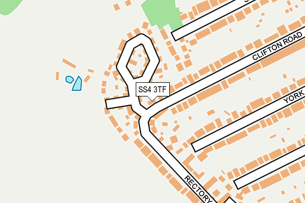 SS4 3TF map - OS OpenMap – Local (Ordnance Survey)