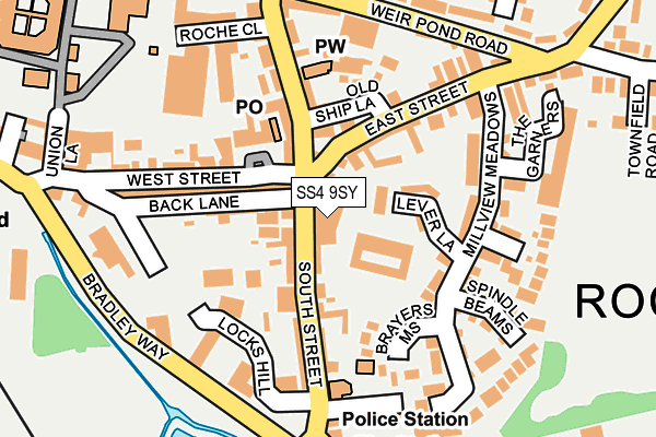 SS4 9SY map - OS OpenMap – Local (Ordnance Survey)