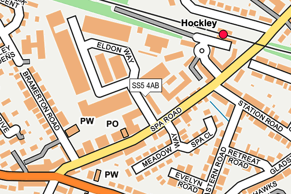 SS5 4AB map - OS OpenMap – Local (Ordnance Survey)