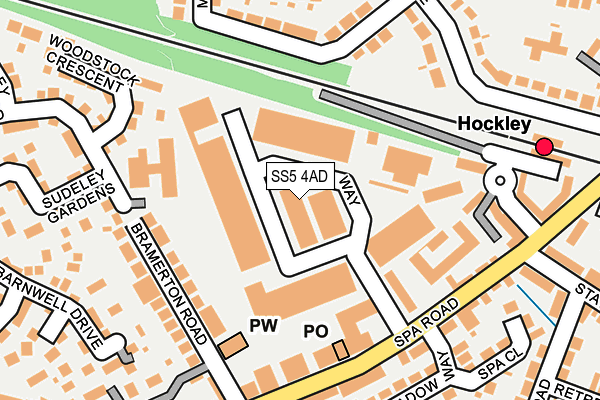 Map of HOCKLEY AIRSOFT ARENA LTD at local scale