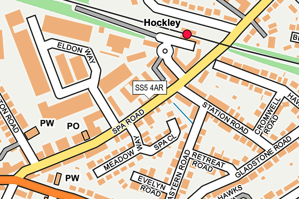 SS5 4AR map - OS OpenMap – Local (Ordnance Survey)