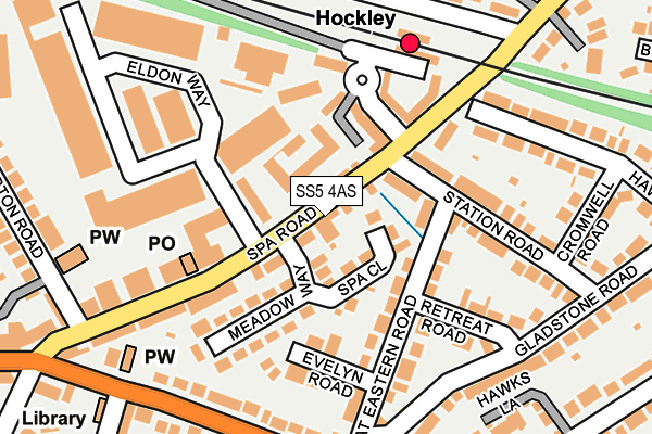 SS5 4AS map - OS OpenMap – Local (Ordnance Survey)