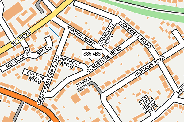 SS5 4BS map - OS OpenMap – Local (Ordnance Survey)