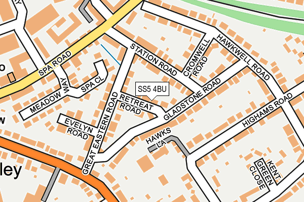 SS5 4BU map - OS OpenMap – Local (Ordnance Survey)