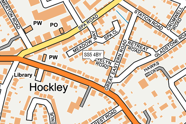 SS5 4BY map - OS OpenMap – Local (Ordnance Survey)