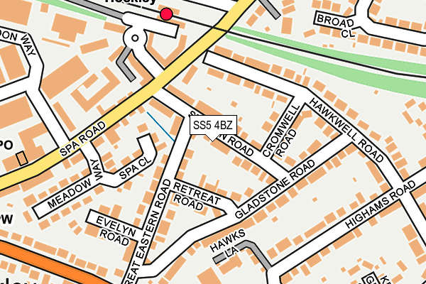 SS5 4BZ map - OS OpenMap – Local (Ordnance Survey)