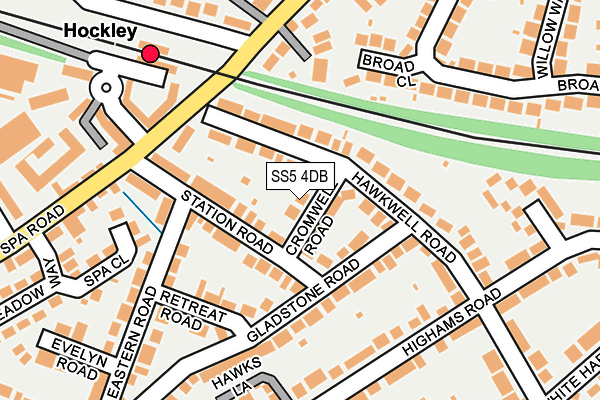 SS5 4DB map - OS OpenMap – Local (Ordnance Survey)