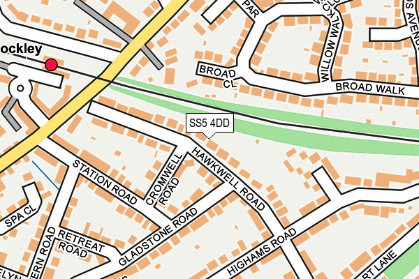 SS5 4DD map - OS OpenMap – Local (Ordnance Survey)