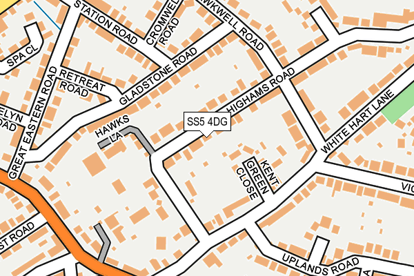 SS5 4DG map - OS OpenMap – Local (Ordnance Survey)