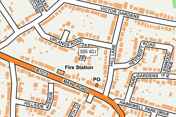 SS5 4DJ map - OS OpenMap – Local (Ordnance Survey)