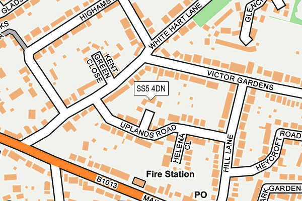 SS5 4DN map - OS OpenMap – Local (Ordnance Survey)