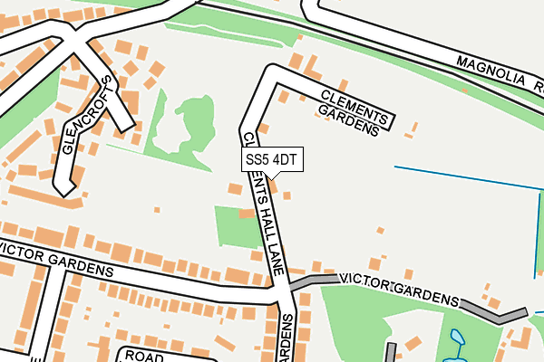SS5 4DT map - OS OpenMap – Local (Ordnance Survey)