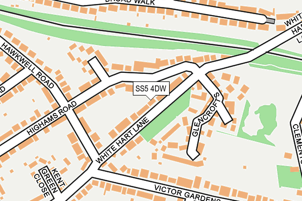 SS5 4DW map - OS OpenMap – Local (Ordnance Survey)