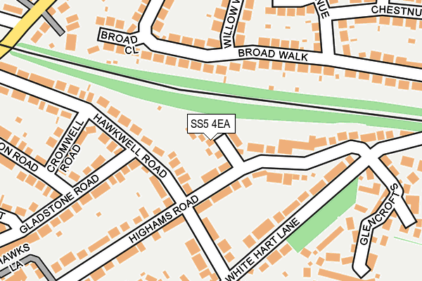 SS5 4EA map - OS OpenMap – Local (Ordnance Survey)