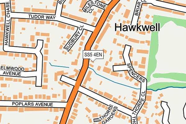 SS5 4EN map - OS OpenMap – Local (Ordnance Survey)