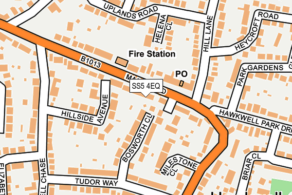 SS5 4EQ map - OS OpenMap – Local (Ordnance Survey)