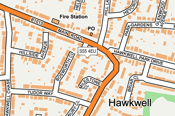 SS5 4EU map - OS OpenMap – Local (Ordnance Survey)