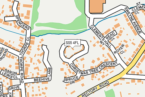 SS5 4FL map - OS OpenMap – Local (Ordnance Survey)